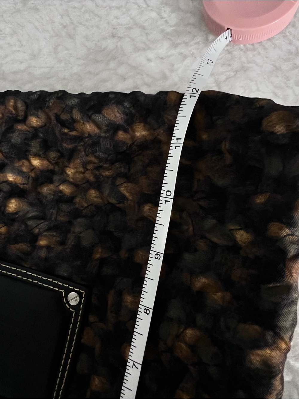 Longchamp Brown and Black Woven Crossbody with Leather Logo Patch - Picture 13 of 15